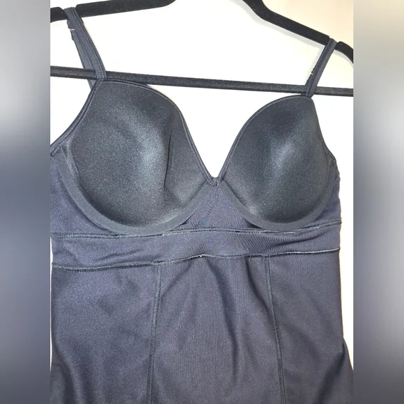 SPANX Black and White Striped Swimsuit - Picture 10 of 14